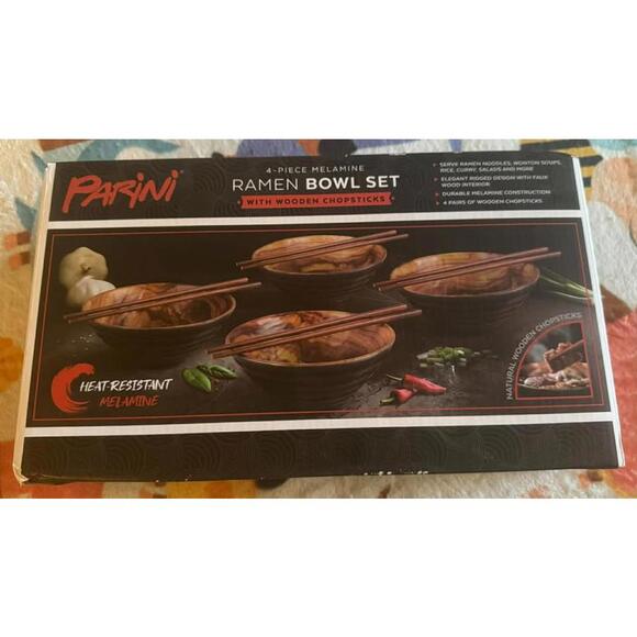 Parini Other - Parini Melamine 4-Piece Ramen Set